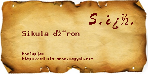Sikula Áron névjegykártya